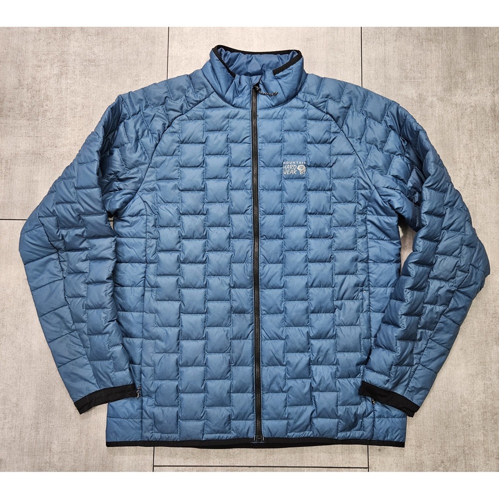 Mountain Hardwear Mens Summiter 650 Down Jacket Blue Large